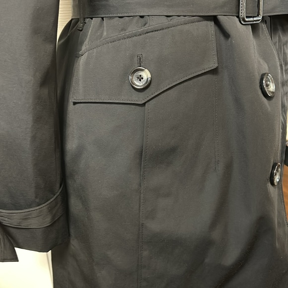 Michael Kors Single Breasted Black Trench Coat - Picture 6 of 11